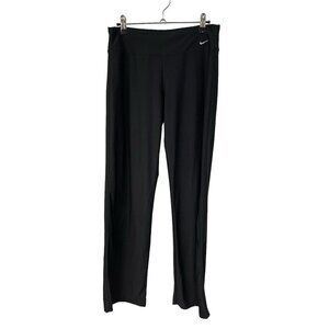 NIKE DRI-FIT SIZE S WOMEN'S BLACK SOLID YOGA PANTS ACTIVEWEAR PANTS Elastic